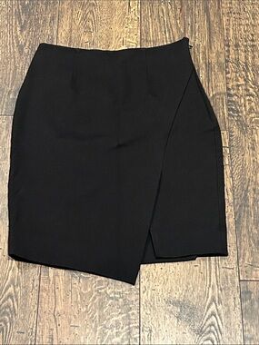 White House Black Market Black Asymmetrical Pencil Skirt